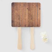 Éventail Texture en bois (Devant et derrière)