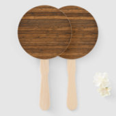 Éventail Texture en bois (Devant et derrière)