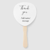 Éventail Thank you add name message simple stylish calligra (Dos)