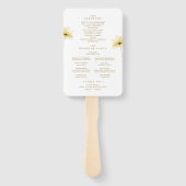 Éventail The Golden Hour Grace Photo Floral Wedding Program (Dos)