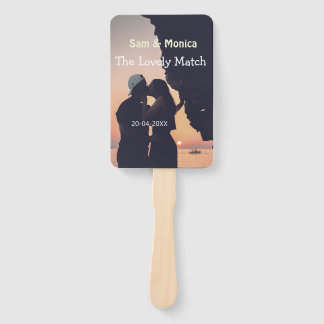 Éventail the lovely match couple wedding name date simple