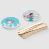 Éventail Thème d'anniversaire de la fête du requin Photo (Non-assemblé)