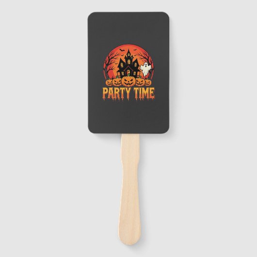 Éventail Thème de fête Halloween Fantôme Citrouille Design_ (Devant)