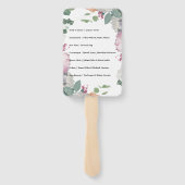 Éventail Thème de mariage floral (Dos)