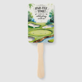Éventail Thème Mariage de golf (Dos)