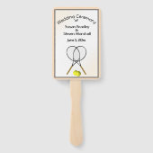 Éventail Thème Mariage de tennis (Dos)