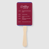 Éventail Thème Royal Red et Blue Mariage (Devant)