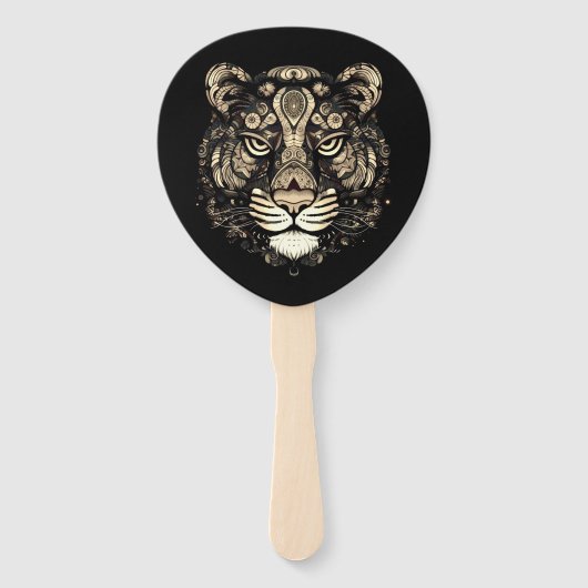 Éventail Tigre d'or (Dos)