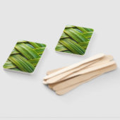 Éventail Tissage de bambou frais vert (Non-assemblé)