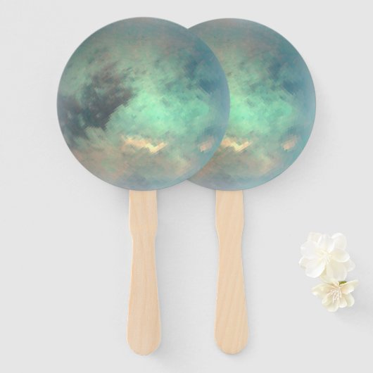 Éventail Titan de la lune de Saturne (Devant et derrière)