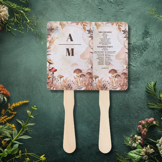 Éventail Toadstool champignon Mariage forestier enchanté