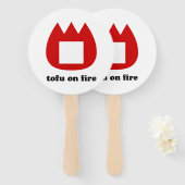 Éventail 📛 tofu en feu (Devant et derrière)