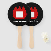 Éventail 📛 tofu en feu (Devant et derrière)