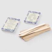 Éventail Toile bleue et blanche (Non-assemblé)