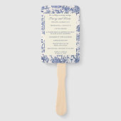 Éventail Toile bleue et blanche (Devant)