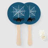 Éventail Toile d'araignée Halloween (Devant et derrière)