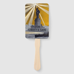 Éventail Torche de la statue de la Liberté et marine améric