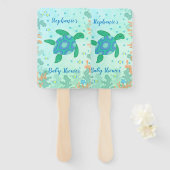 Éventail Tortue Sous Le Baby shower Marin (Devant et derrière)