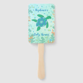 Éventail Tortue Sous Le Baby shower Marin (Dos)