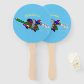 Éventail Tortue volante (Devant et derrière)