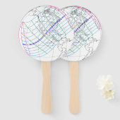 Éventail Total Solaire Eclipse 2024 Global Path (Devant et derrière)