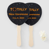 Éventail Totalement New Hampshire 2024 Solar Eclipse (Devant et derrière)