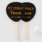 Éventail Totalement Texas 2024 Solar Eclipse (Devant et derrière)