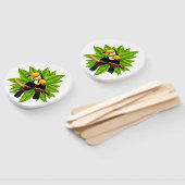 Éventail Toucan Duo Blanc (Non-assemblé)