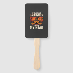 Éventail Toujours citrouille de Halloween Sorcière Design_1