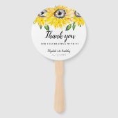 Éventail Tournesol Anniversaire Première aquarelle Floral 1 (Devant)