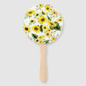 Éventail Tournesol d'aquarelle 7 (Dos)