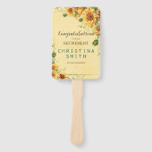 Éventail Tournesol Elegant Watercolor Retraite Party (Devant)