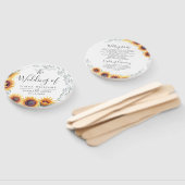 Éventail Tournesol Fleurir | Programme de Mariage (Non-assemblé)