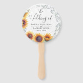 Éventail Tournesol Fleurir | Programme de Mariage (Devant)