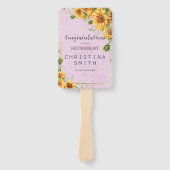 Éventail Tournesol rustique Élégante fête de retraite d'été (Devant)