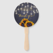 Éventail Tournesols rustique marine Chalkboard mariage fave (Dos)