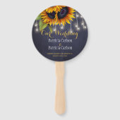 Éventail Tournesols rustique marine Chalkboard mariage fave (Devant)