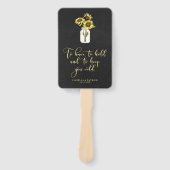 Éventail Tournesols sur Ardoise Rustique dans un Mariage av (Devant)