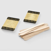 Éventail Tournois d'or sur le programme de mariage noir (Non-assemblé)