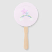 Éventail Train Animaux roses (Dos)