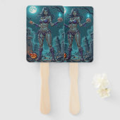 Éventail Traite d'Halloween ou ami Zombie w Cerveau (Devant et derrière)