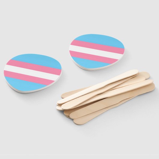 Éventail trans party decor hand fans (Non-assemblé)