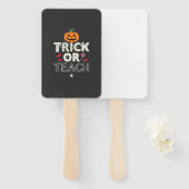 Éventail Trick or Teach Halloween Teacher Design (2)_1 (Devant et derrière)