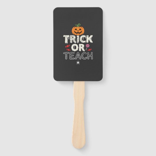 Éventail Trick or Teach Halloween Teacher Design (2)_1 (Devant)