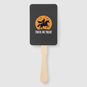 Éventail Trick or Treat Sorcière Licorne Halloween Design_1