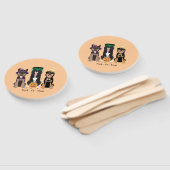 Éventail Trick Ou Traiter Les Chiens En Costumes D'Hallowee (Non-assemblé)