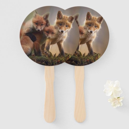Éventail Triplets Foxy (Devant et derrière)