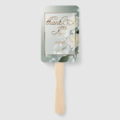 Éventail Trois Roses Blanches/Triage Or (Dos)