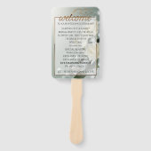 Éventail Trois Roses Blanches/Triage Or (Devant)