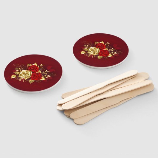 Éventail Trois Roses de bijoux (Non-assemblé)